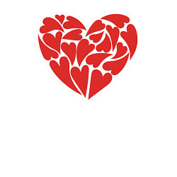 Свитшот хлопковый мужской Hearts of love, цвет: белый — фото 2