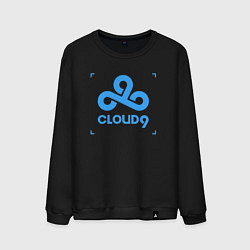 Свитшот хлопковый мужской Cloud9 - tecnic blue, цвет: черный