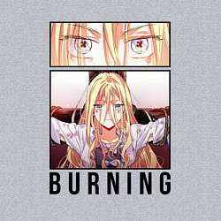 Свитшот хлопковый мужской Королева со скальпелем - burning witch, цвет: меланж — фото 2