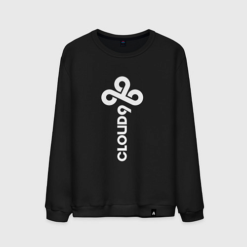 Мужской свитшот Cloud9 - vertical logo / Черный – фото 1