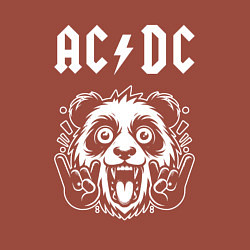 Свитшот хлопковый мужской AC DC rock panda, цвет: кирпичный — фото 2