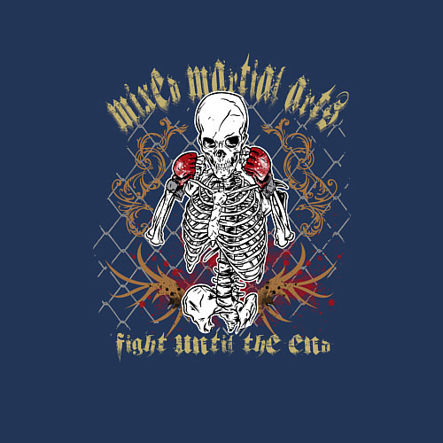 Мужской свитшот Бейся до конца / Тёмно-синий – фото 3