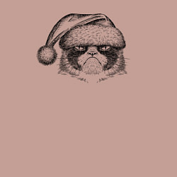 Свитшот хлопковый мужской Grumpy cat Santa, цвет: пыльно-розовый — фото 2