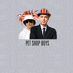 Свитшот хлопковый мужской Pet Shop Boys - synthpop from england, цвет: меланж — фото 2