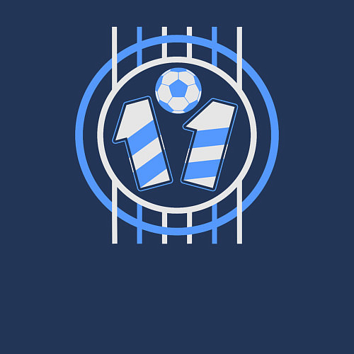 Мужской свитшот Футбол игрок номер 11 / Тёмно-синий – фото 3