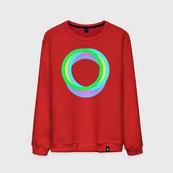 Мужской свитшот Разноцветные кольца окружностей