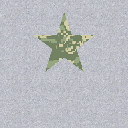 Мужской свитшот Звезда камуфляж пиксельный / Меланж – фото 3