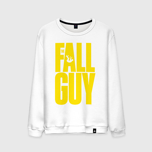 Мужской свитшот The fall guy logo / Белый – фото 1