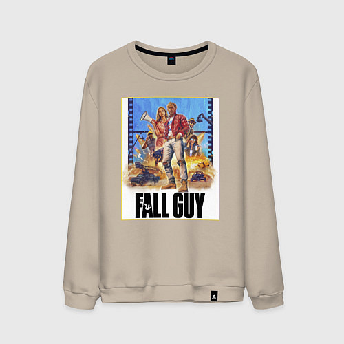 Мужской свитшот Каскадеры Эмили Блант и Райан Гослинг / Миндальный – фото 1