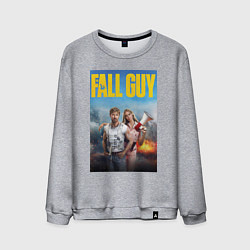 Свитшот хлопковый мужской Ryan Gosling and Emily Blunt the fall guy, цвет: меланж