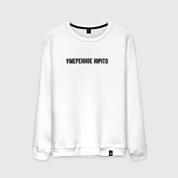 Свитшот хлопковый мужской Умеренное ничто, цвет: белый