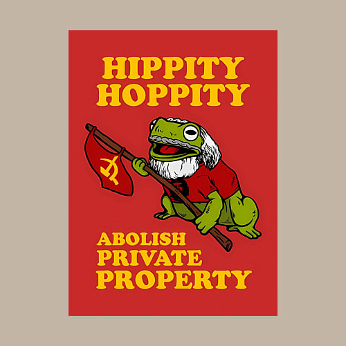 Мужской свитшот Лягушка революционер / Миндальный – фото 3