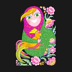 Свитшот хлопковый мужской Матрешка и Петушок золотой гребешок, цвет: черный — фото 2