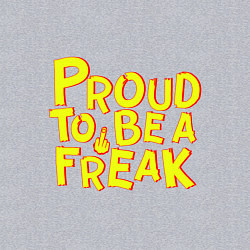 Свитшот хлопковый мужской Proud to be a freak, цвет: меланж — фото 2