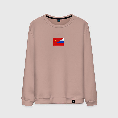 Мужской свитшот Россия символ минимализм / Пыльно-розовый – фото 1