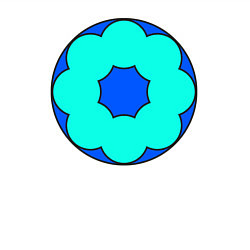 Свитшот хлопковый мужской Цветочный орнамент из окружностей, цвет: белый — фото 2