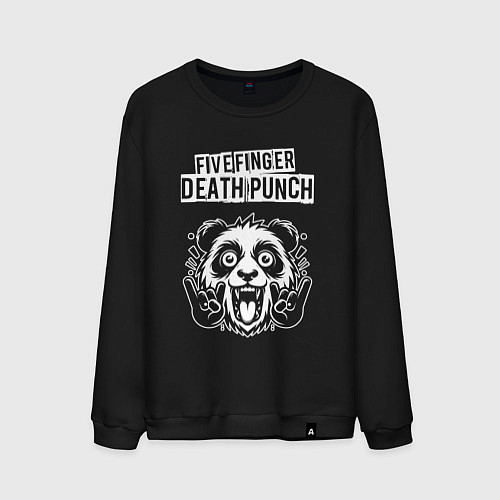 Мужской свитшот Five Finger Death Punch rock panda / Черный – фото 1