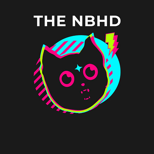 Мужской свитшот The Neighbourhood rock star cat / Черный – фото 3