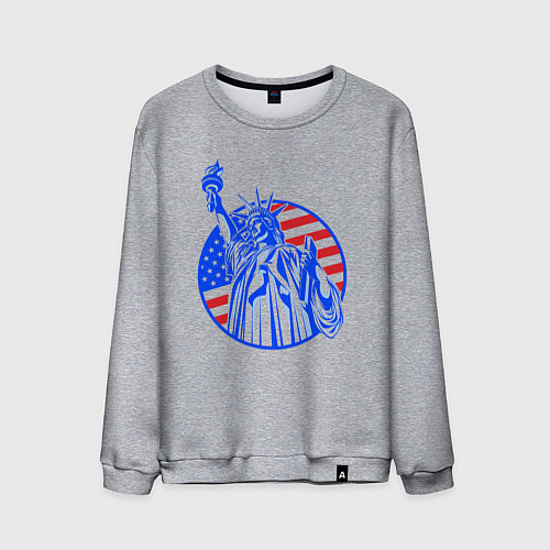 Мужской свитшот USA statue of liberty / Меланж – фото 1
