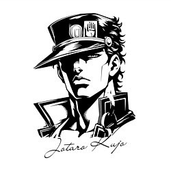 Свитшот хлопковый мужской Jotaro Kujo - anime ai art, цвет: белый — фото 2