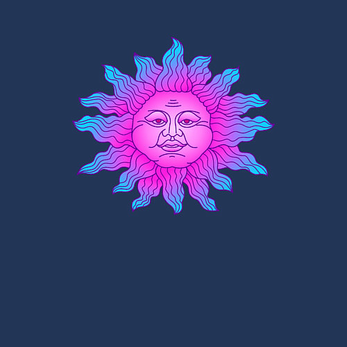 Мужской свитшот Холодное солнце / Тёмно-синий – фото 3