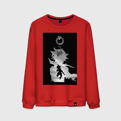 Мужской свитшот Семь смертных грехов Мелиодас / Красный – фото 1