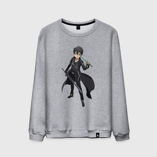 Мужской свитшот Мастера Меча Онлайн Кадзуто Киригая / Меланж – фото 1