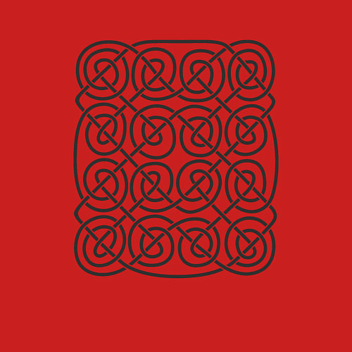 Мужской свитшот Кельтский бесконечный черный узор / Красный – фото 3