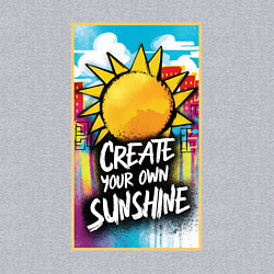 Свитшот хлопковый мужской Create your own sunshine, цвет: меланж — фото 2