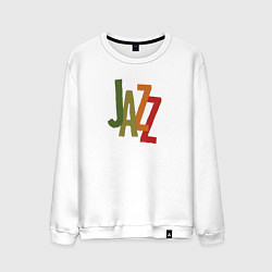 Свитшот хлопковый мужской Jazz retro in color, цвет: белый
