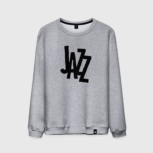 Мужской свитшот Jazz retro in black / Меланж – фото 1