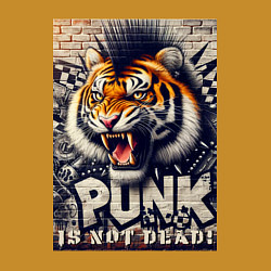 Свитшот хлопковый мужской Cool tiger - punks not dead, цвет: горчичный — фото 2