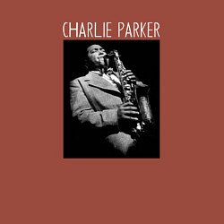 Свитшот хлопковый мужской Charlie Parker legendary saxophonist, цвет: кирпичный — фото 2