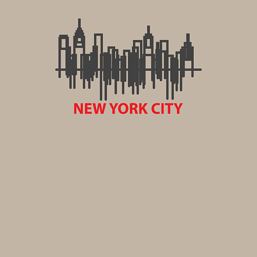 Мужской свитшот New York United States / Миндальный – фото 3