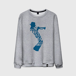 Свитшот хлопковый мужской Miles Davis jazz, цвет: меланж