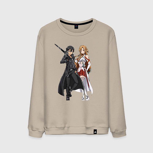 Мужской свитшот Мечники Кадзуто Киригая / Миндальный – фото 1