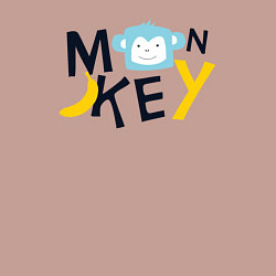 Свитшот хлопковый мужской Banana monkey, цвет: пыльно-розовый — фото 2