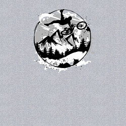 Свитшот хлопковый мужской Осеннее катание, цвет: меланж — фото 2