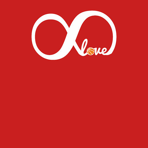 Мужской свитшот Бесконечная баскетбольная любовь / Красный – фото 3