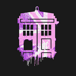 Свитшот хлопковый мужской Pink tardis, цвет: черный — фото 2