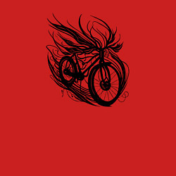 Свитшот хлопковый мужской Поток движения, цвет: красный — фото 2