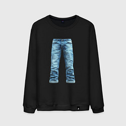 Свитшот хлопковый мужской Джинсы штаны jeans, цвет: черный