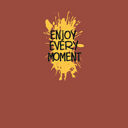 Свитшот хлопковый мужской Наслаждайся каждым моментом, цвет: кирпичный — фото 2