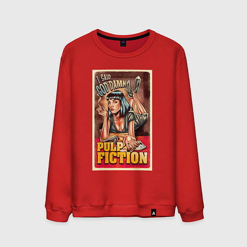 Мужской свитшот Криминальное чтиво - Ума / Красный – фото 1