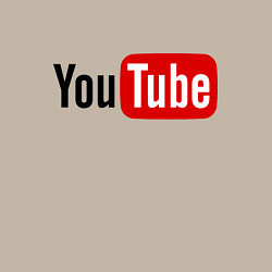 Свитшот хлопковый мужской You tube logo, цвет: миндальный — фото 2