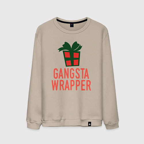 Мужской свитшот Gangsta wrapper / Миндальный – фото 1