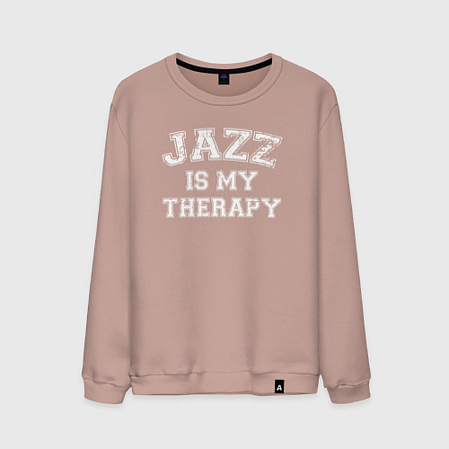 Мужской свитшот Джаз моя терапия / Пыльно-розовый – фото 1