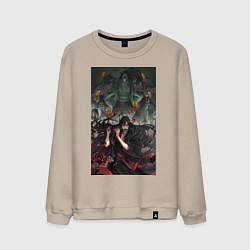 Свитшот хлопковый мужской Усянь Вэй повелитель мертвых, цвет: миндальный