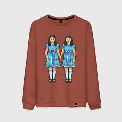 Свитшот хлопковый мужской Близняшки сияние, цвет: кирпичный