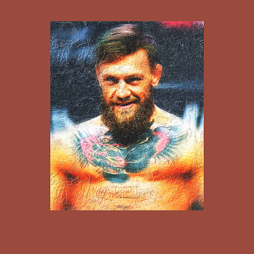 Мужской свитшот Конор Магкрегор взгляд / Кирпичный – фото 3